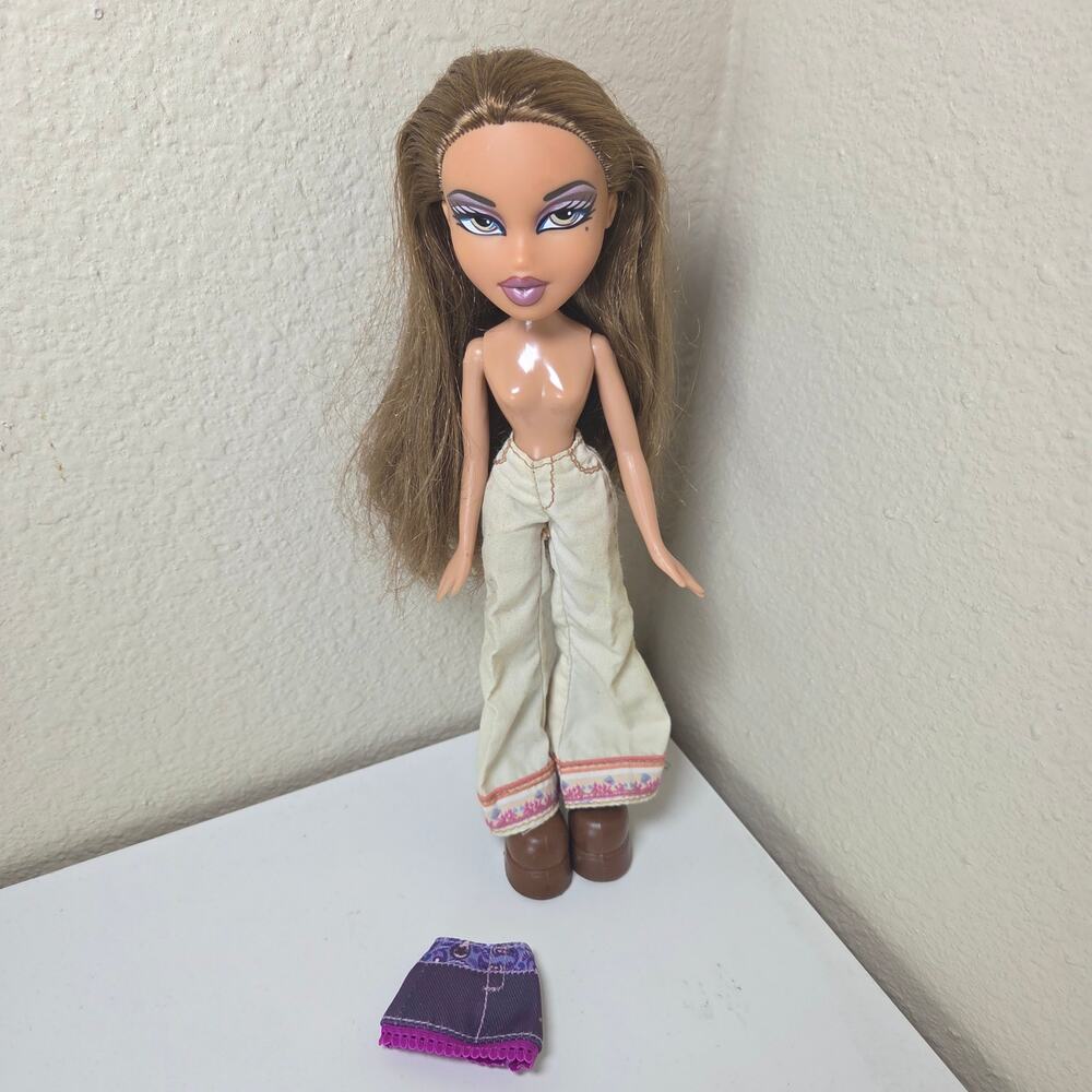Vintage 2002 Bratz 1st Edition Yasmin Doll with Original Pants, Boots & Skirt